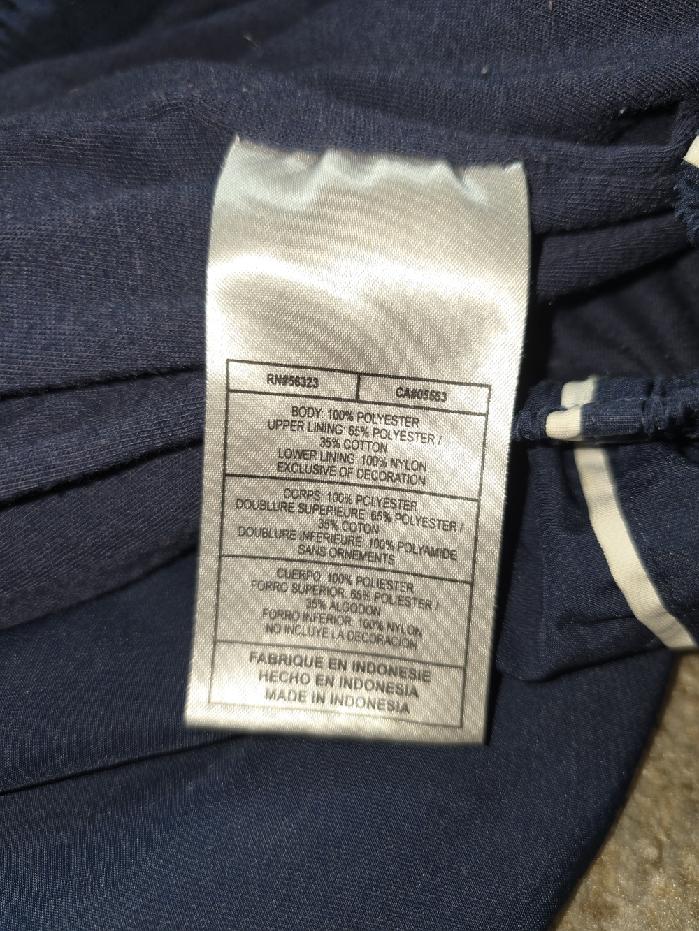 Y2K Nike Men’s Navy Baggy Windbreaker Track Pants with White Piping Size Medium - Picture 4 of 8